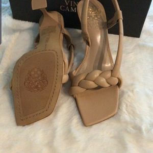 Vince Camuto Beige Braided Heels